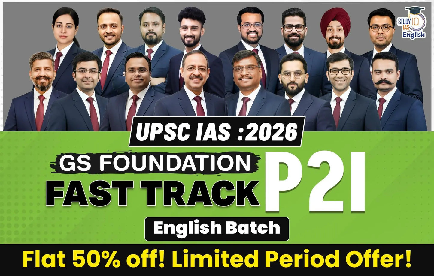 UPSC IAS Live GS P2I Foundation 2026 Fast Track English Batch (Gold)