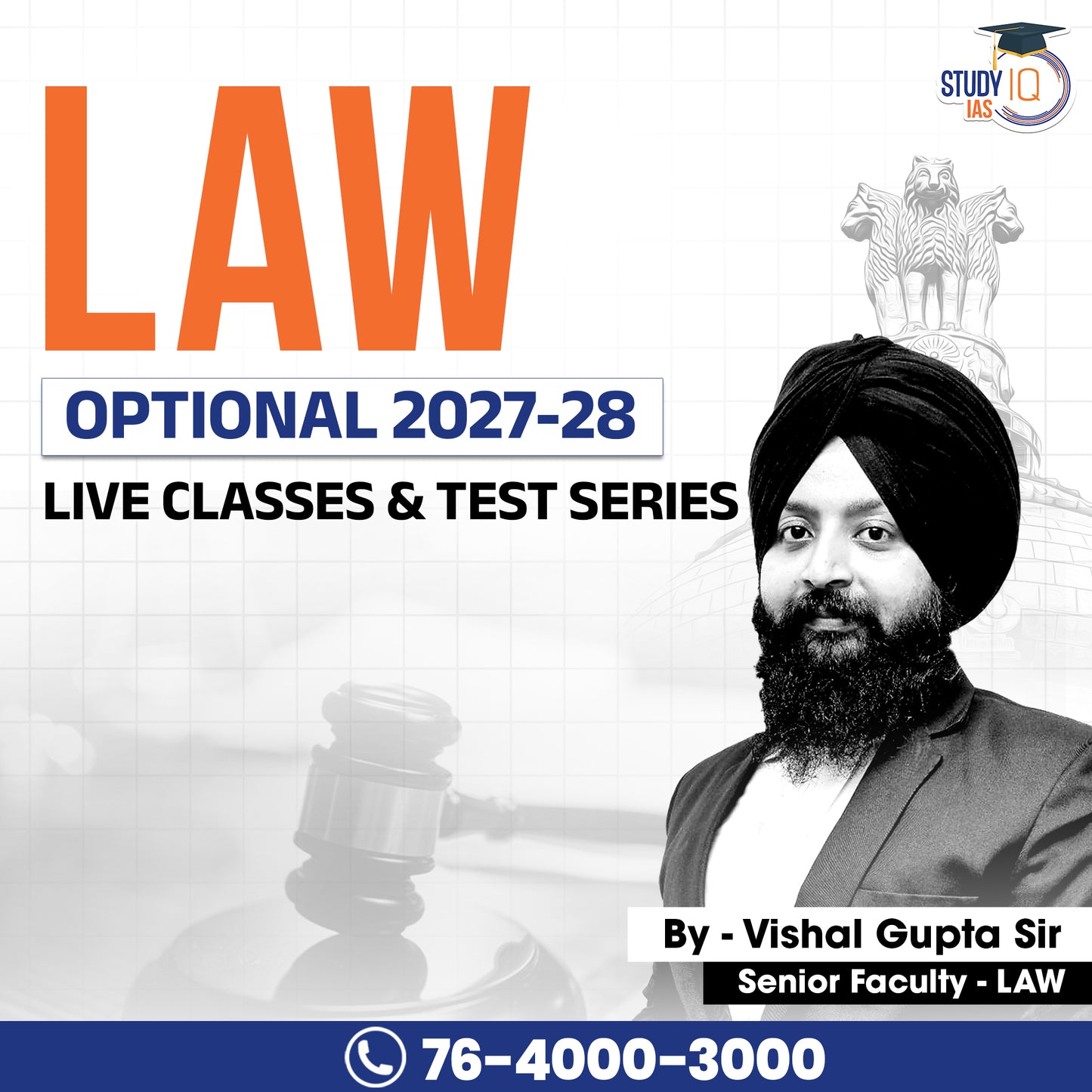 UPSC IAS (Mains) Law Optional Live 2027-28 June Batch By Vishal Gupta (Gold)