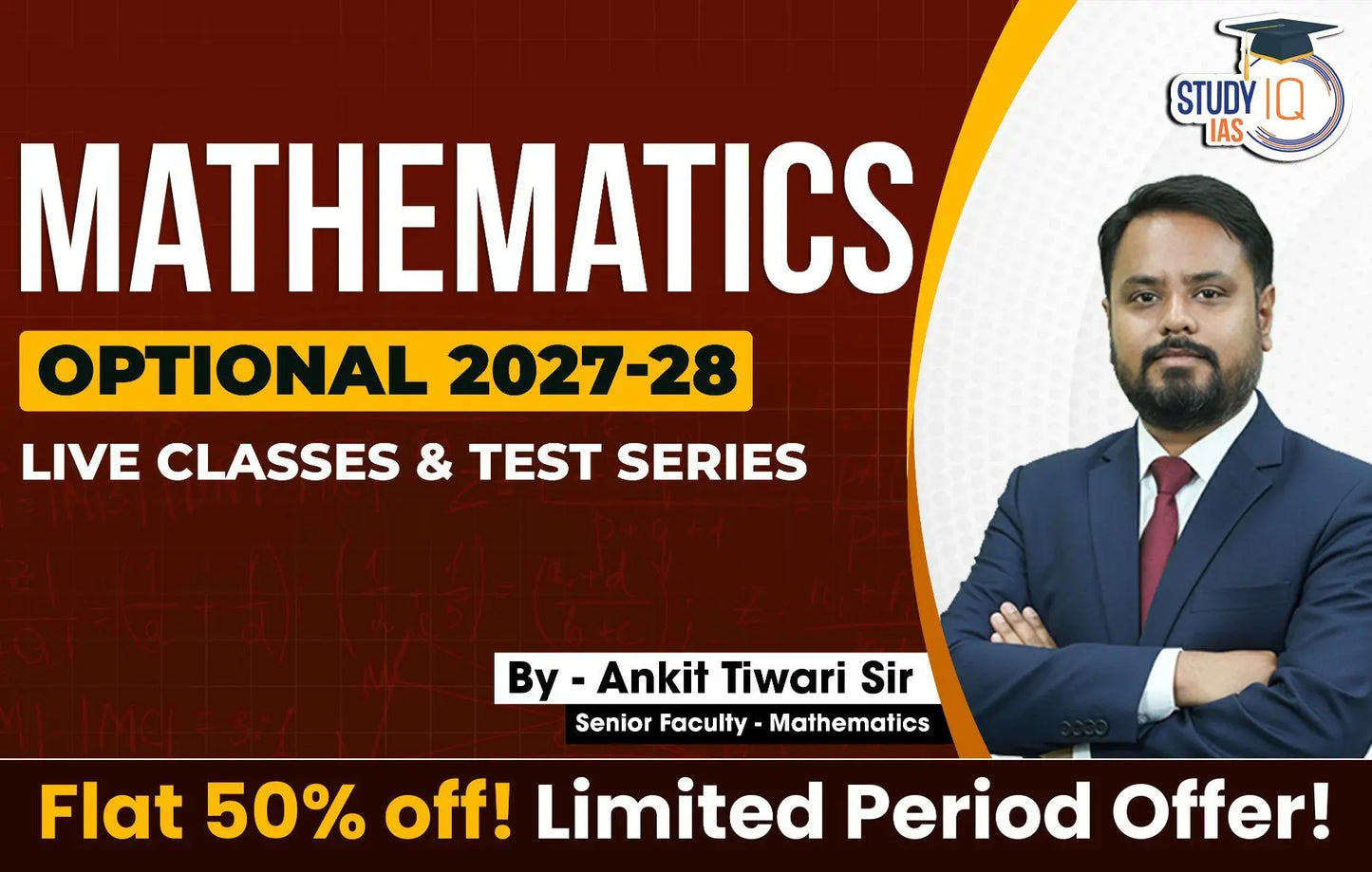 UPSC IAS (Mains) Mathematics Optional Live 2027-28 (Comprehensive) February Batch By Ankit Tiwari (Gold)