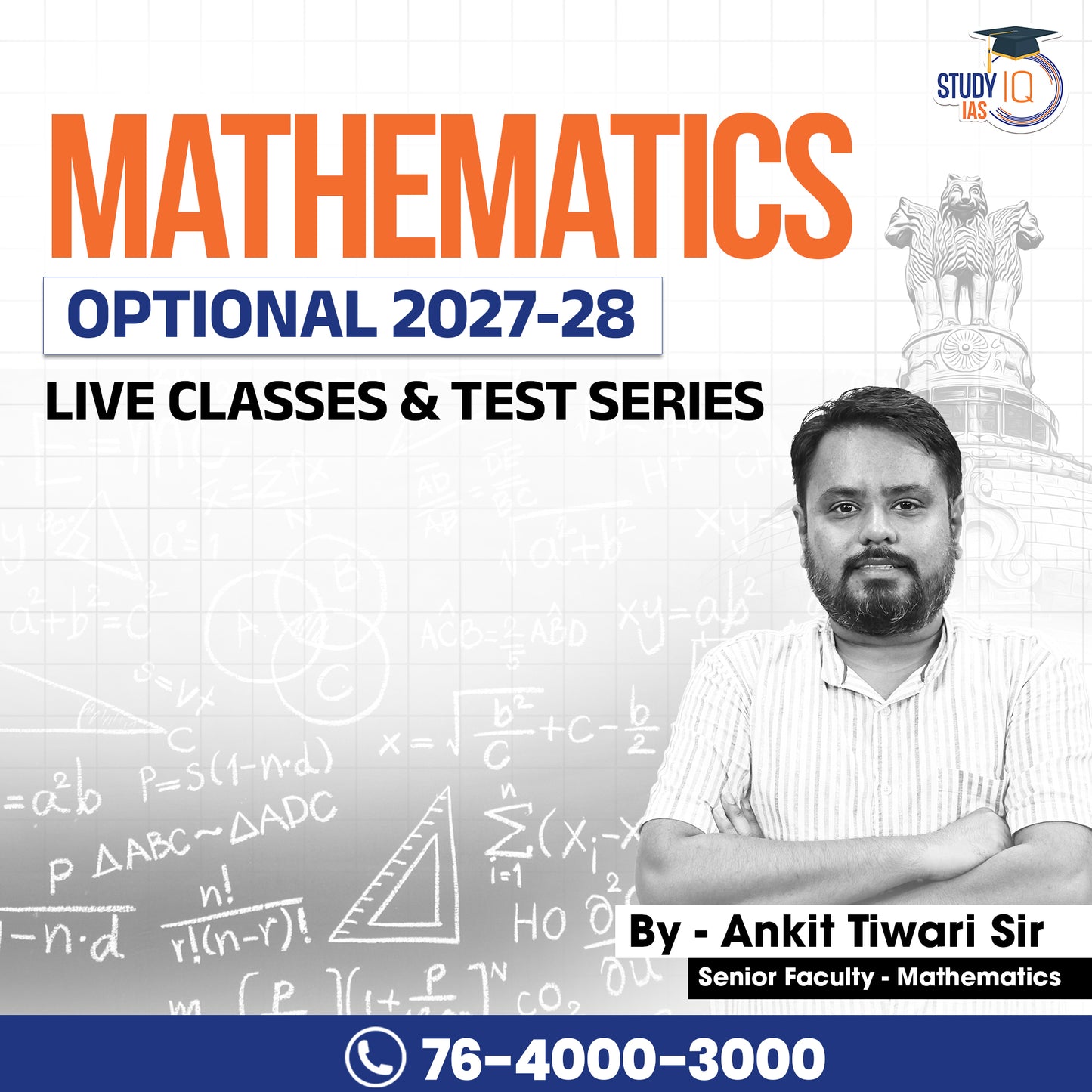 UPSC IAS (Mains) Mathematics Optional Live 2027-28 (Comprehensive) June Batch By Ankit Tiwari (Gold)