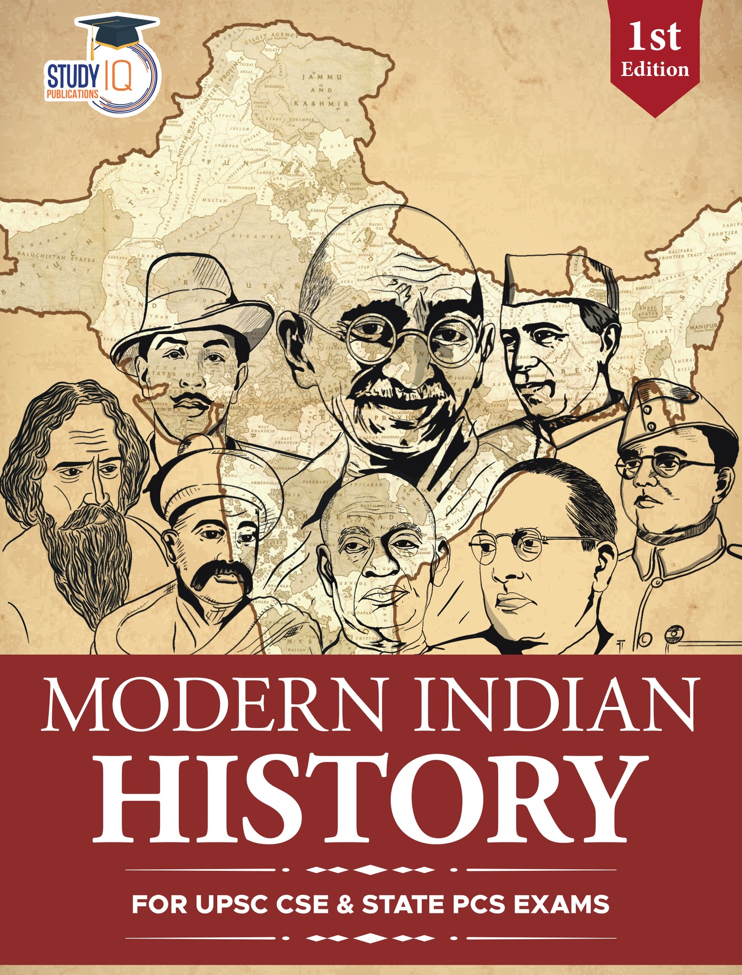 Modern Indian History For UPSC 2025 Civil Services Exam & For State PCS Exams (Paperback, StudyIQ Publications)