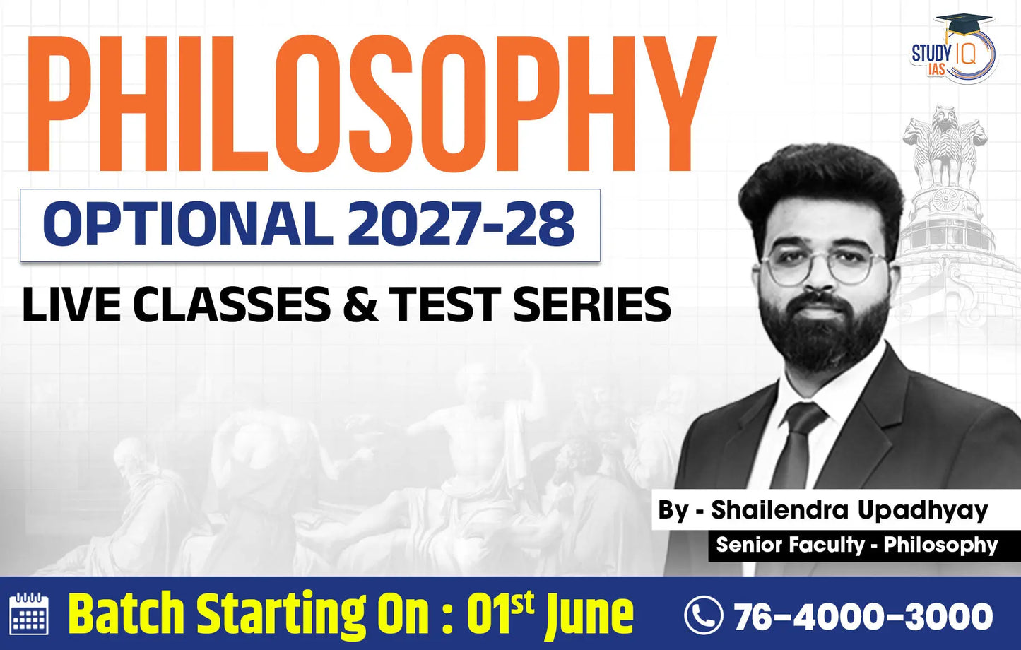 UPSC IAS (Mains) Philosophy Optional Live 2027-28 (Comprehensive) June Batch By Shailendra Upadhyay (Gold)