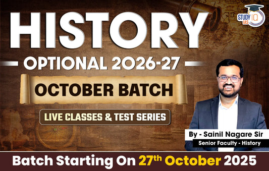 UPSC IAS (Mains) History Optional Live 2026-27 (Comprehensive) October Batch By Sainil Nagare (Platinum)