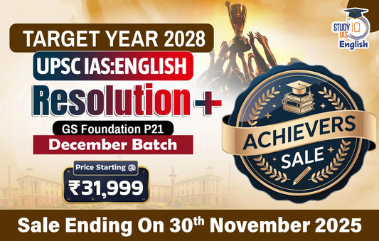 UPSC IAS Live GS P2I Foundation 2028 Resolution+ November English Batch