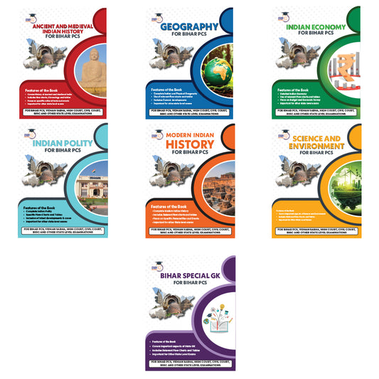 Set of 7 Bihar PSC, Vidhan Sabha,High Court, Civil Court, BSSC And Other State Level Exam Books in English by StudyIQ