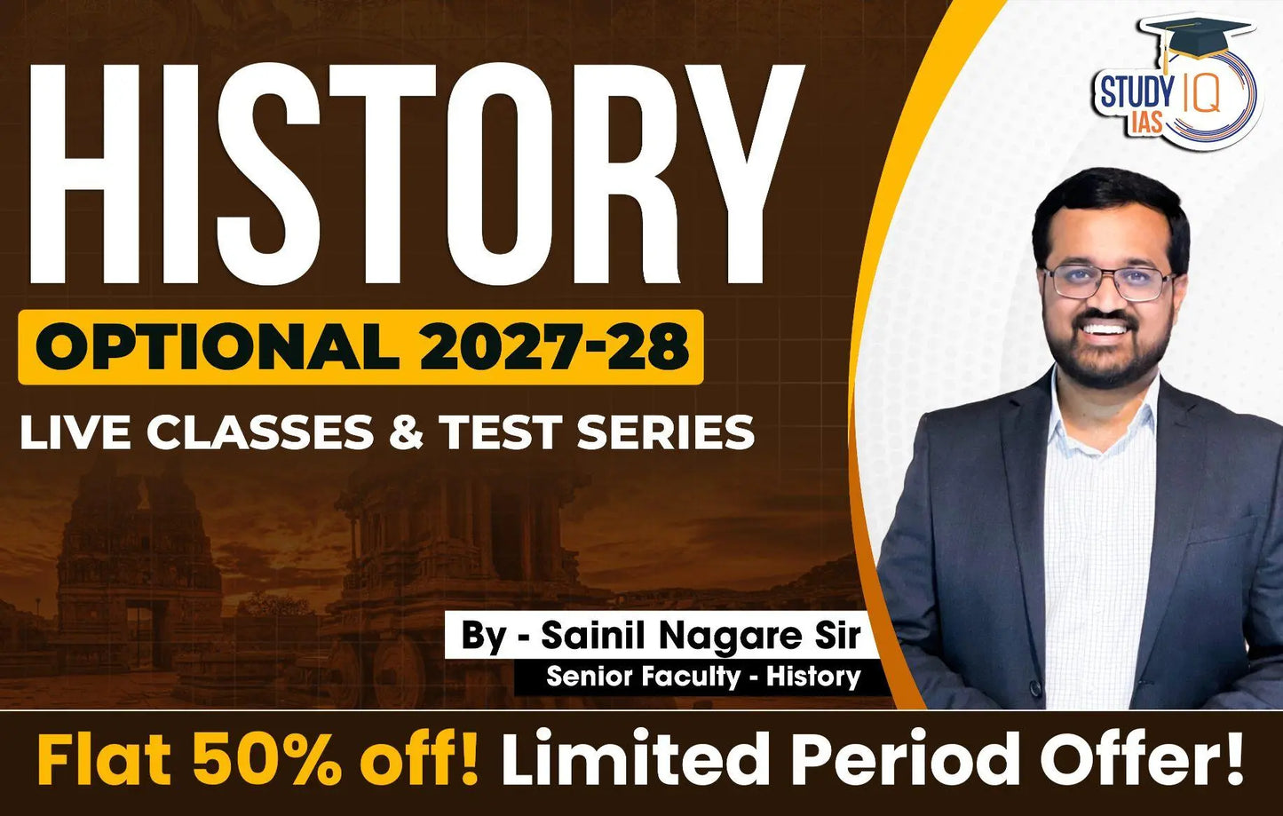 UPSC IAS (Mains) History Optional Live 2027-28 (Comprehensive) February Batch By Sainil Nagare (Gold)