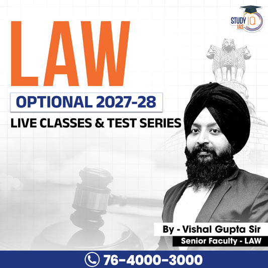 UPSC IAS (Mains) Law Optional Live 2027-28 June Batch By Vishal Gupta (Gold)