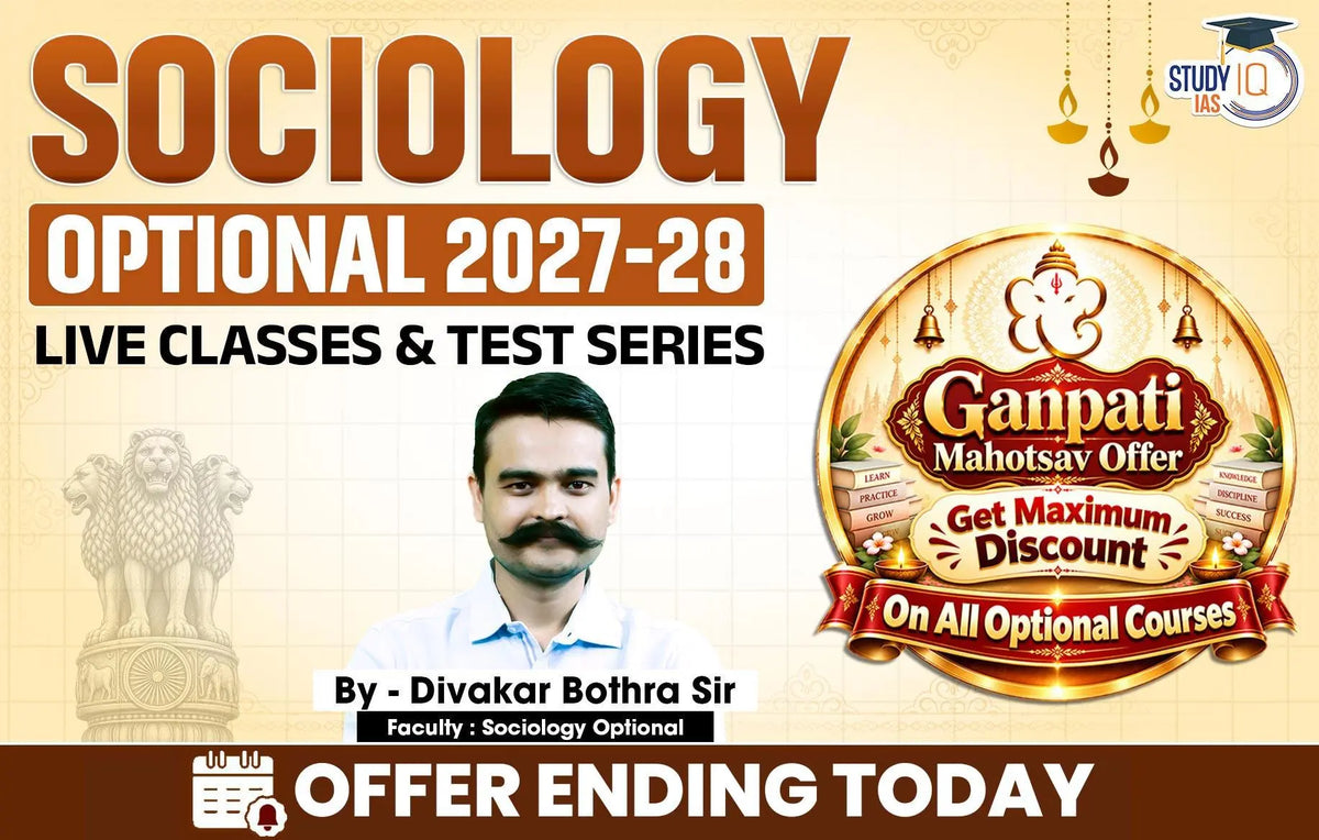 UPSC IAS (Mains) Sociology Optional Live 2027-28 (Comprehensive) September Batch By Divakar Bothra (Standard)